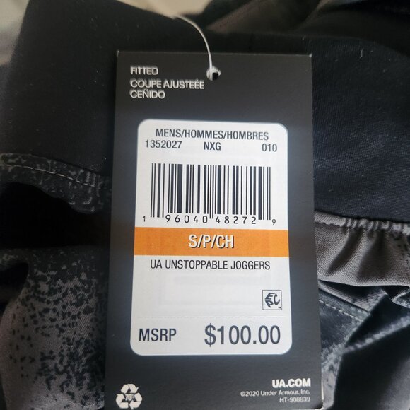 Under Armour Unstoppable Joggers Pants Black Camo Mens  1352027-010 $100 Small - Picture 4 of 11